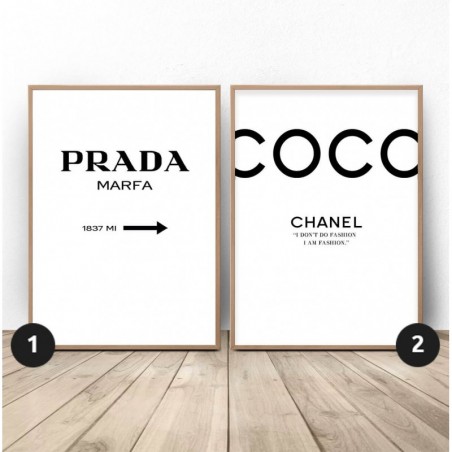 Set of two posters "Prada and COCO"