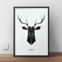 Plakat z czarnym jeleniem Deer - wyprzedaż
