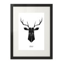 Plakat z czarnym jeleniem Deer - wyprzedaż 2