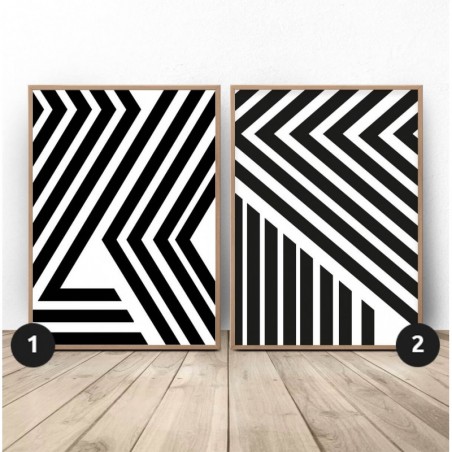 Set of two abstract posters "Stripes"