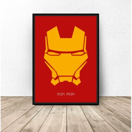 Plakat z postacią Iron Mana w wersji kolorowej lub czarno-białej