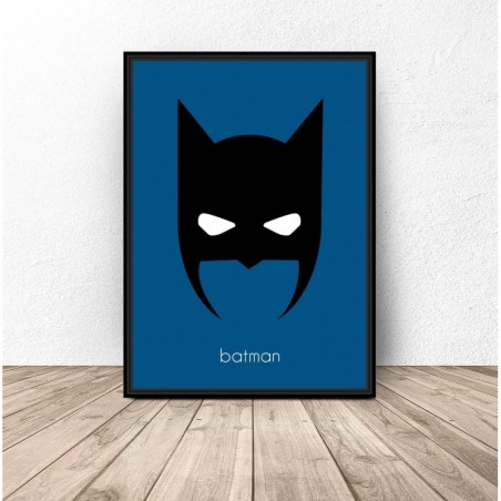 Plakat kolorowy i czarno-bialy z superbohaterem Batmanem