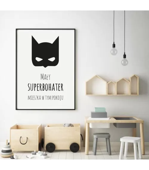 Plakat do pokoju dziecka "Mały superbohater"