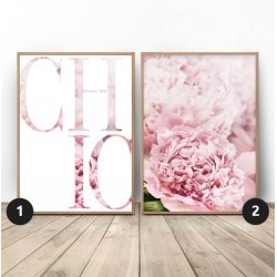 Zestaw dwóch plakatów glamour w różu