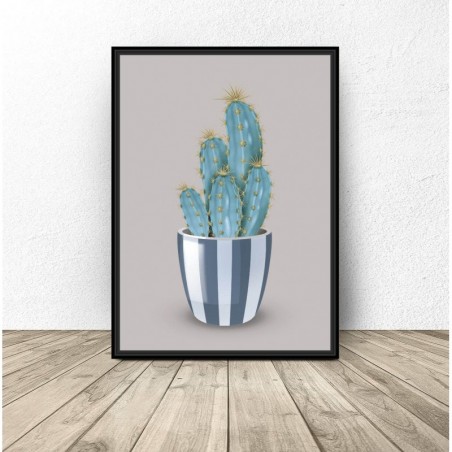 Poster "Cactus" on a gray background