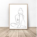 Plakat minimalistyczny Siedząca kobieta 3