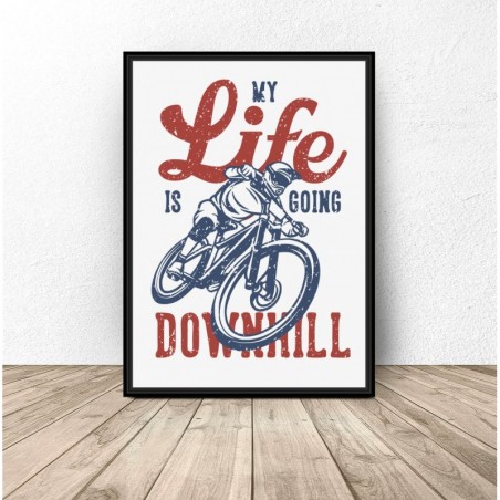 "My life is going downhill" poster