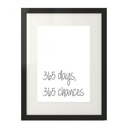 Plakat na ścianę z napisem motywacyjnym"365 days, 365 chances"