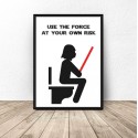 Plakat do łazienki Use the force
