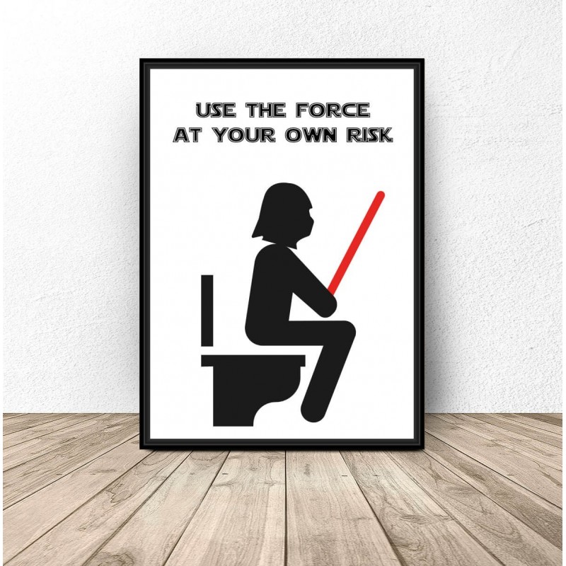 Plakat do łazienki Use the force