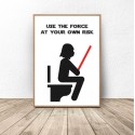 Plakat do łazienki Use the force 2