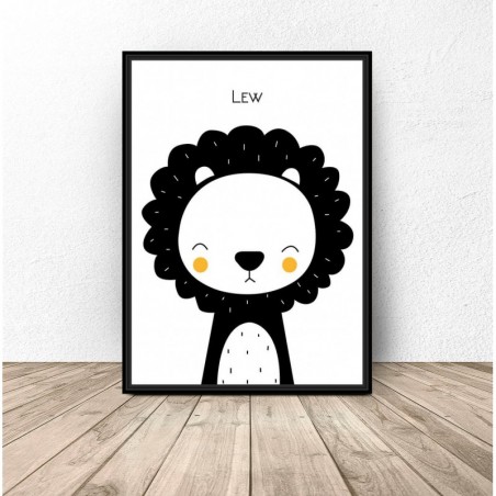 Plakat dla dzieci "Lew" - rozm. 50x70