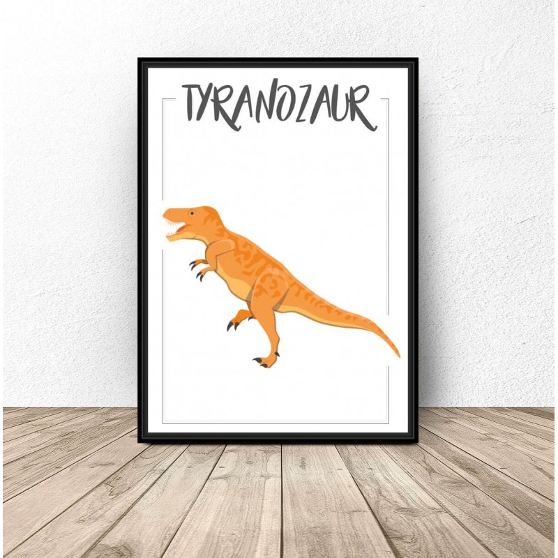 Plakat z dinozaurem Tyranozaur