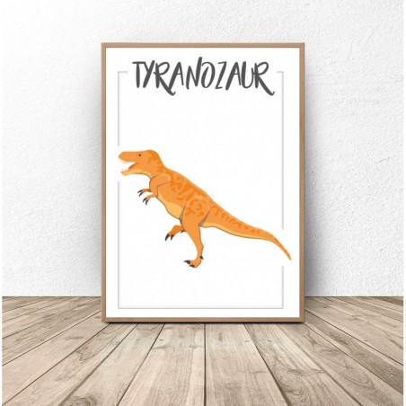 Plakat z Dinozaurem "Tyranozaur" - Grafiki na Ścianę | Scandi Poster