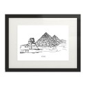 Plakat z piramidami egipskimi i sfinksem 2