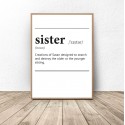 Plakat z napisem definicji słowa Sister 2