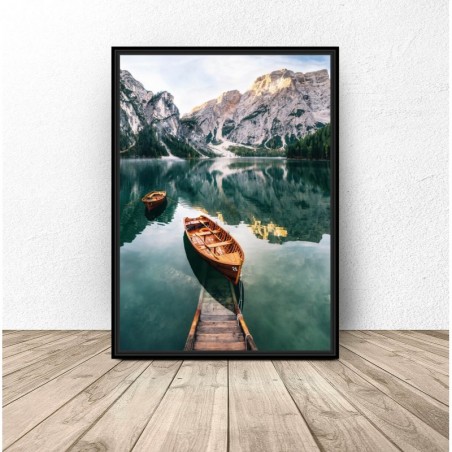 Landscape poster "Mountain boat" 50x70 sale