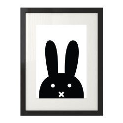 Skandynawski plakat z czarnym królikiem 50x70 wyprzedaż