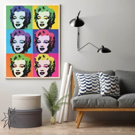 Colorful poster of "Marilyn Monroe" by Warhol