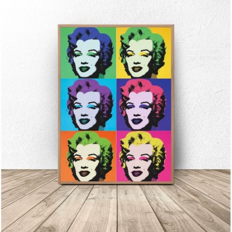Colorful poster of "Marilyn Monroe" by Warhol
