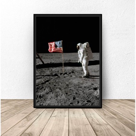 NASA poster "American Flag on the Moon"