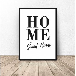 Minimalistyczny plakat z napisem "Sweet home"
