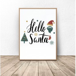 Darmowy plakat "Hello Santa"