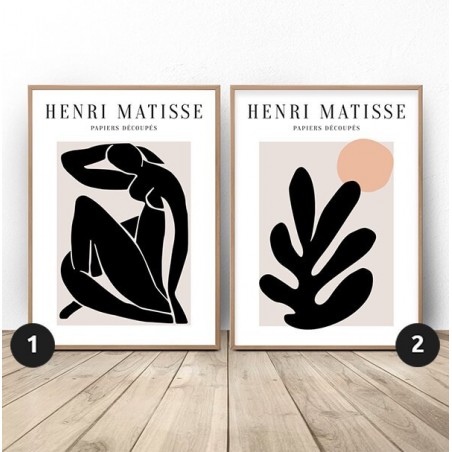 Henri Matisse Black and Leaf. Zestaw Dwóch Plakatów - Grafika na Ścianę | Scandi Poster