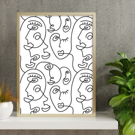 Plakat Picasso Postacie. Stylizowany - Grafika na Ścianę | Scandi Poster