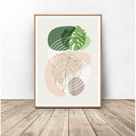 Set of Two Posters Monstera Composition - Wall Art | Scandi Poster