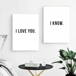 Zestaw dwóch plakatów "I love you. I know."