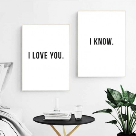 Set of Two I Love You I Know Posters - Wall Art | Scandi Poster