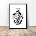 Plakat abstrakcyjny Rybka w wazonie