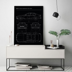 Plakat z samochodem BMW 5 G30 2020