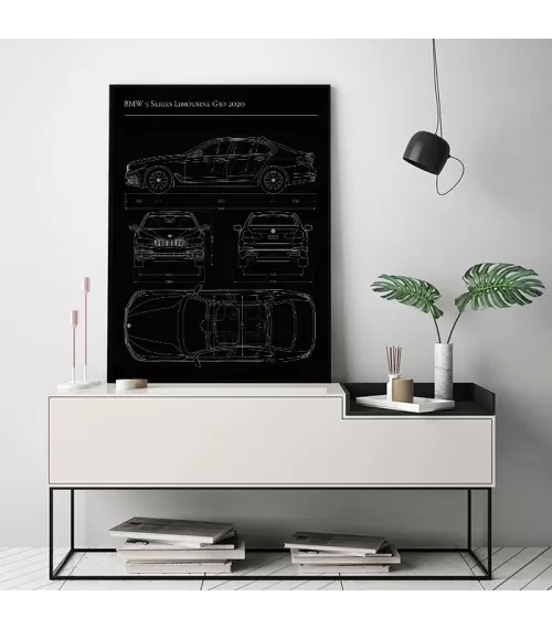 Plakat z samochodem BMW 5 G30 2020
