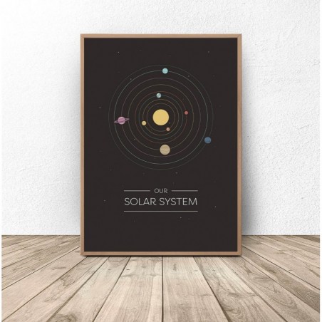 Plakat z Układem Słonecznym "Solar System" - Grafiki od 39zł! Sklep Internetowy | Scandi Poster
