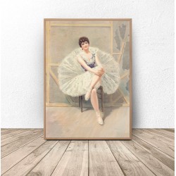 Plakat reprodukcja "The belle of the ballet" Julius Mendes