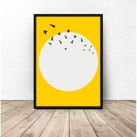 Poster Birds against the Sun - Wall Art | Scandi Poster