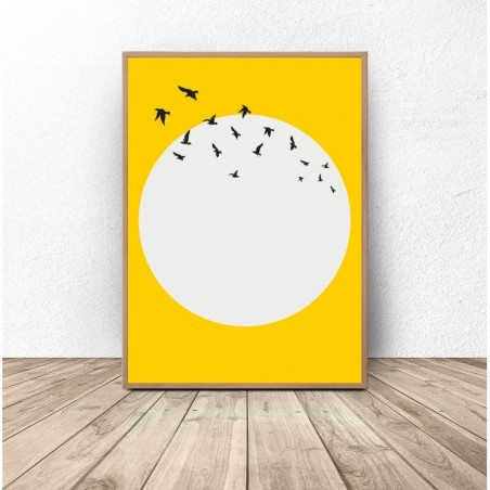 Poster Birds against the Sun - Wall Art | Scandi Poster