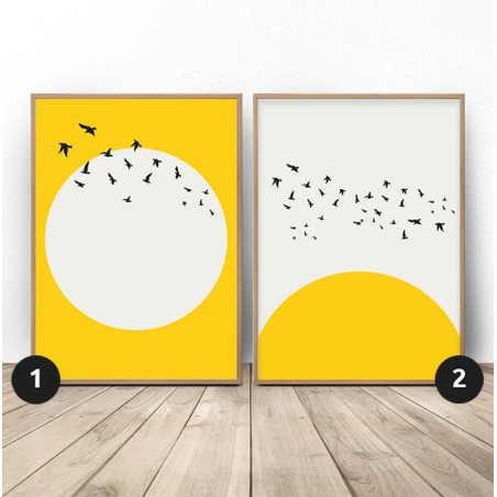 Set of Two Sunny Posters Set - Wall Art | Scandi Poster