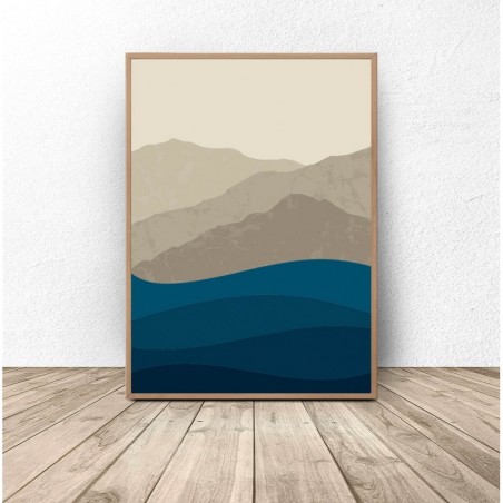 Set of two posters "Sunset in the mountains"