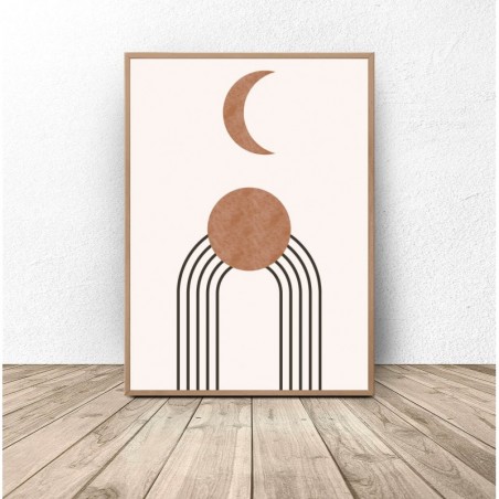Abstract boho style poster "Moon"