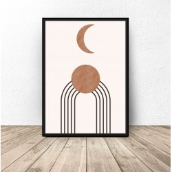 Plakat abstrakcyjny w stylu boho "Księżyc"