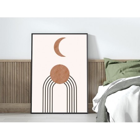Abstract boho style poster "Moon"