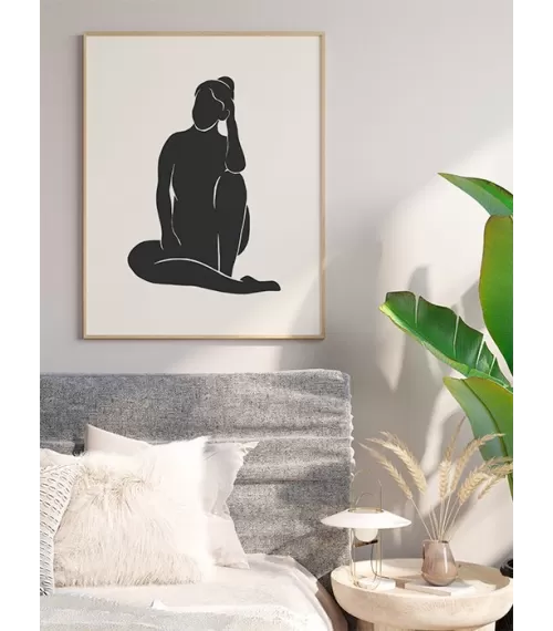 Plakat minimalistyczny "Kobieta w cieniu"