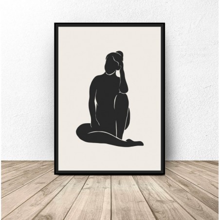 Plakat Minimalistyczny "Kobieta w cieniu" - Grafiki od 39zł! Sklep Internetowy | Scandi Poster