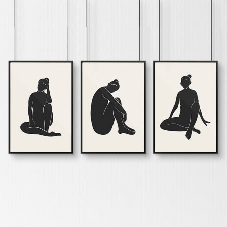 Zestaw Trzech Plakatów "Trzy kobiety" - Grafiki od 39zł! Sklep Internetowy | Scandi Poster