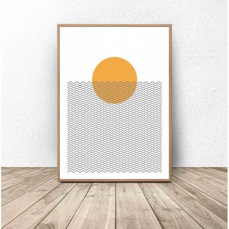 Abstract wall poster "Sun on the beach" - Graphics from PLN 39! Online Store | Scandi Poster