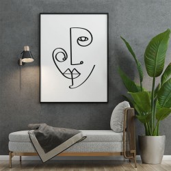 Plakat na ścianę "Twarz" w stylu Picasso