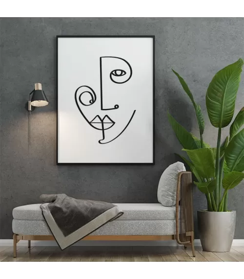 Plakat na ścianę "Twarz" w stylu Picasso